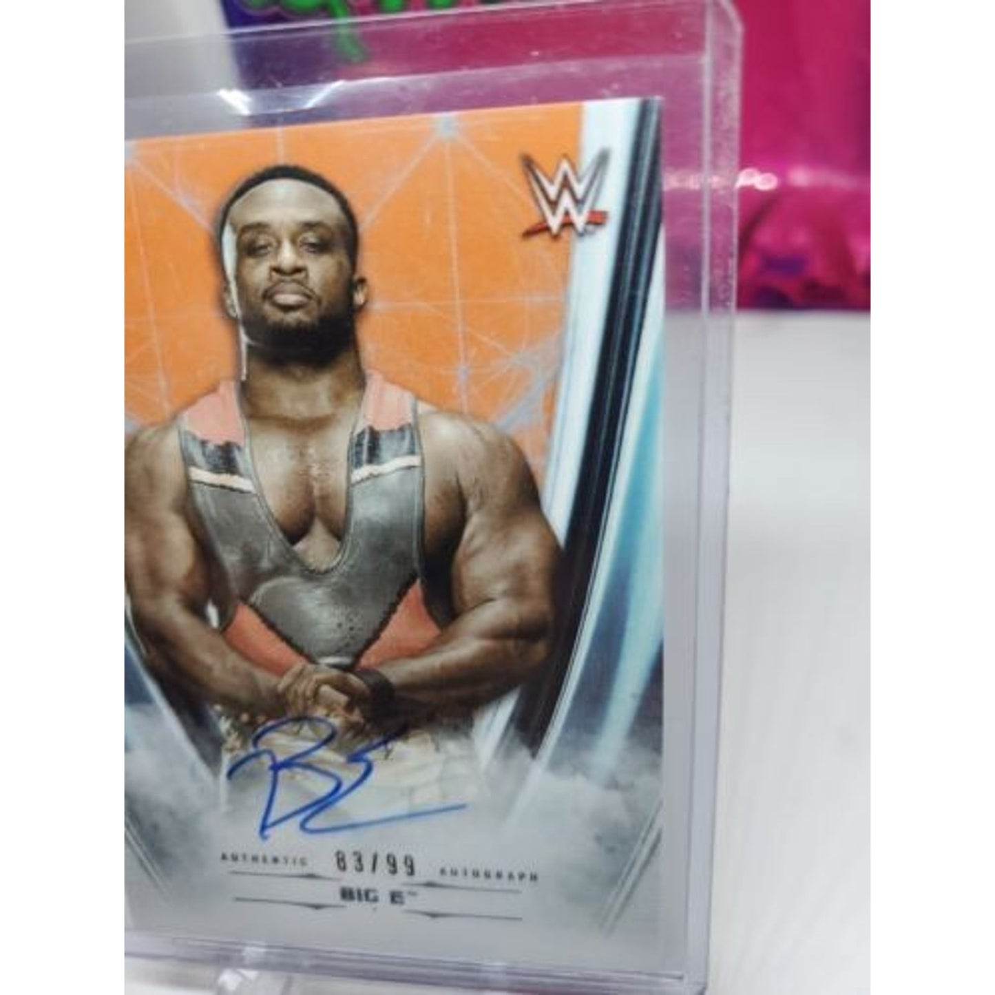 BIG E 2020 TOPPS WWE UNDISPUTED ON CARD AUTO ORANGE /99