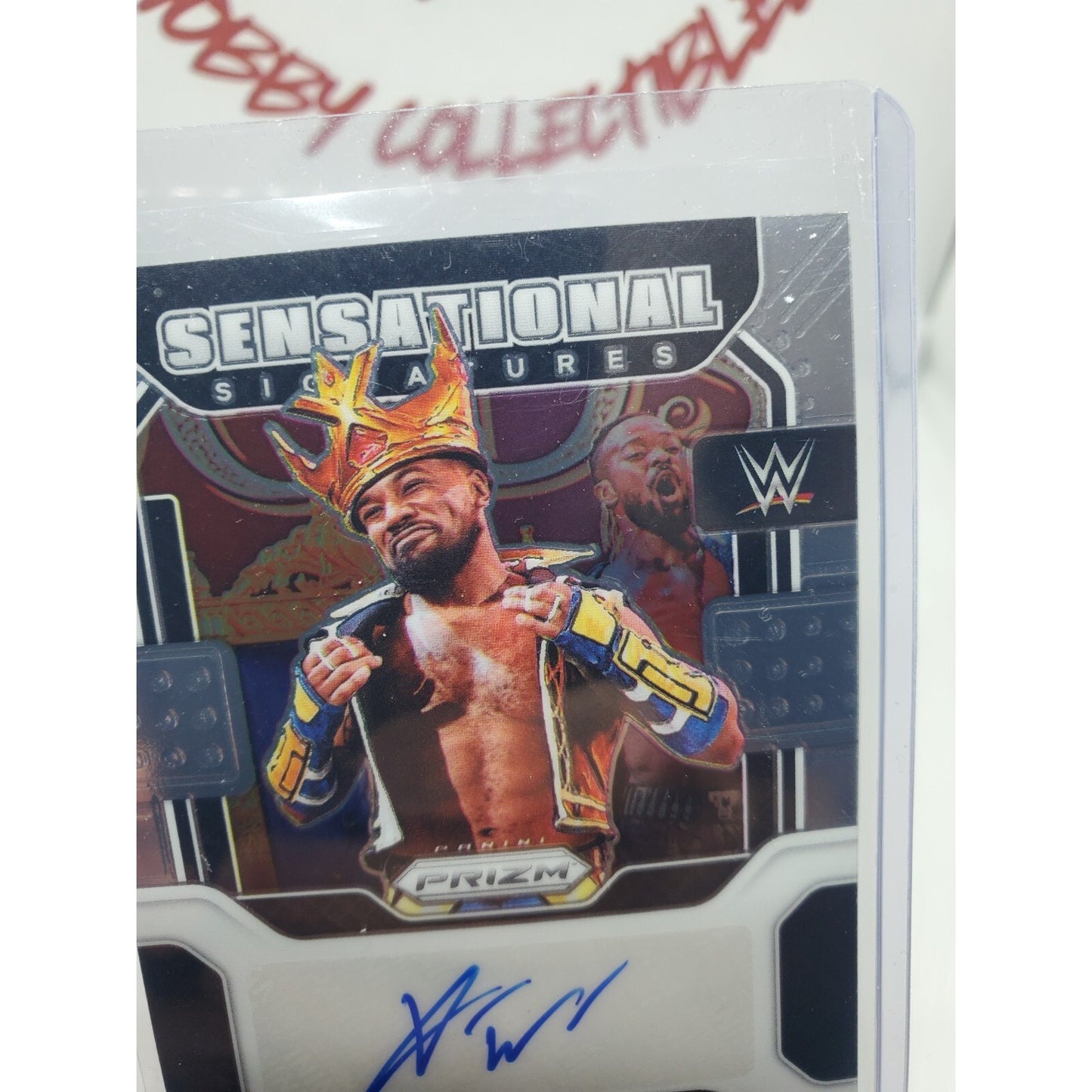 2022 Panini Prizm WWE King Woods Sensational Signatures #SS-XWD