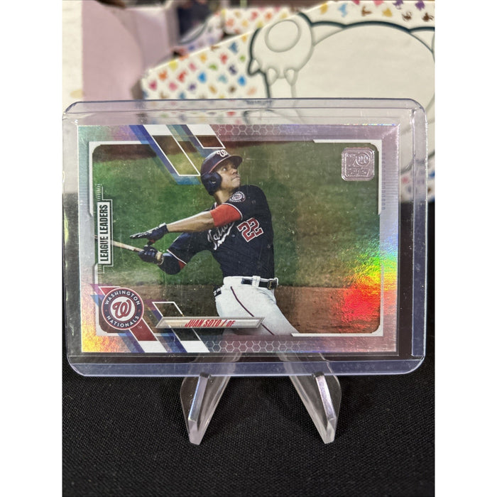 2021 Topps Series 1 Juan Soto Rainbow Foil League Leaders #225 - Pack Fresh New
