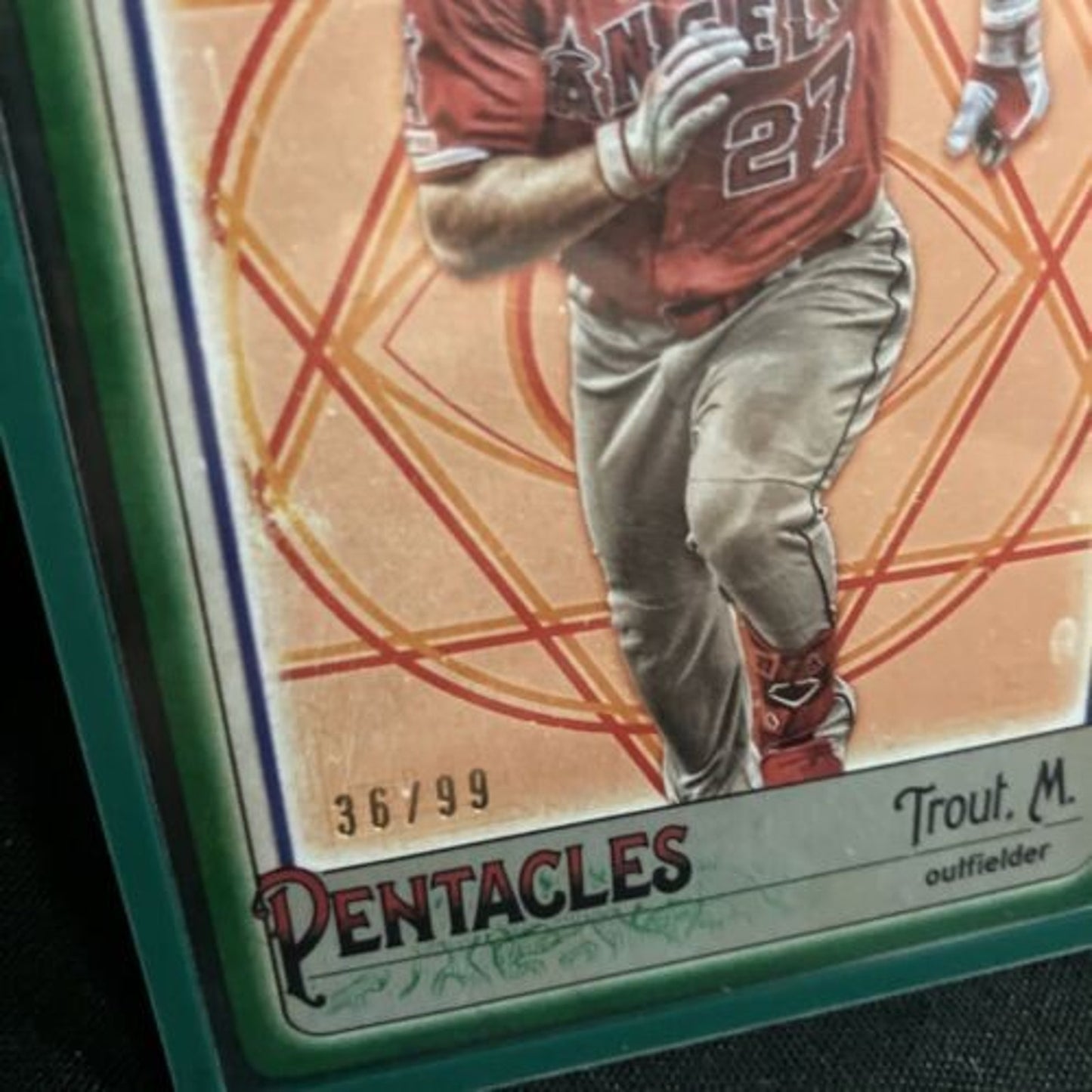Mike Trout /99 Green Tarot Of The Diamond 2021 Gypsy Queen Rare Pack Fresh New