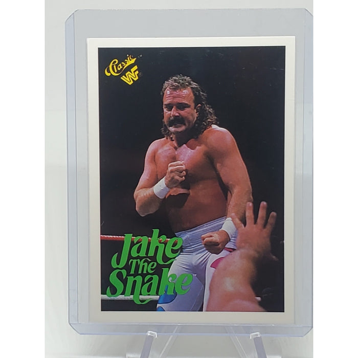 1990 Classic WWF Jake The Snake Roberts #63 WWE WCW AEW Wrestling Card