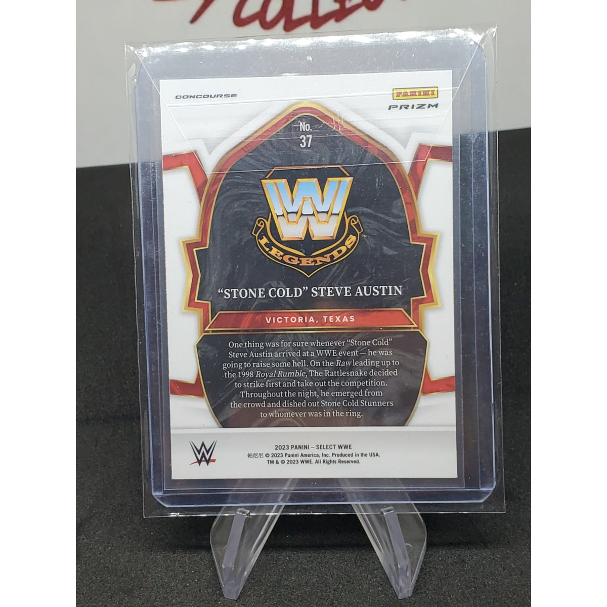 2023 WWE Panini Select "Stone Cold" Steve Austin Orange Flash Concourse #37