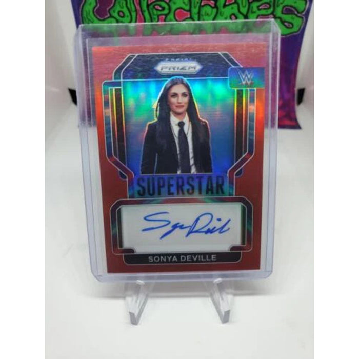 2022 Prizm WWE Sonya Deville Red Prizm Superstar Autograph Auto #02/99