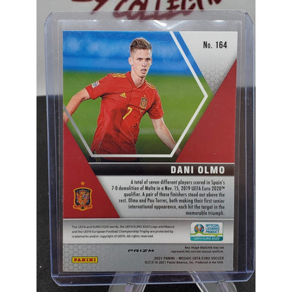 Dani Olmo 2021 Panini Mosaic UEFA Euro Pink Camo PRIZM #164 Rookie RARE