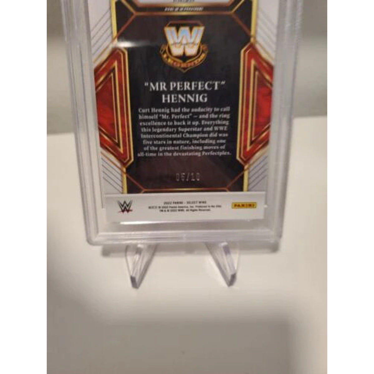 2022 Panini Select WWE "Mr Perfect" Curt Hennig 353 Mezzanine Gold /10