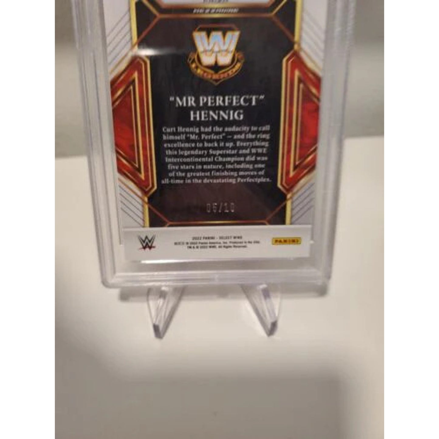 2022 Panini Select WWE "Mr Perfect" Curt Hennig 353 Mezzanine Gold /10