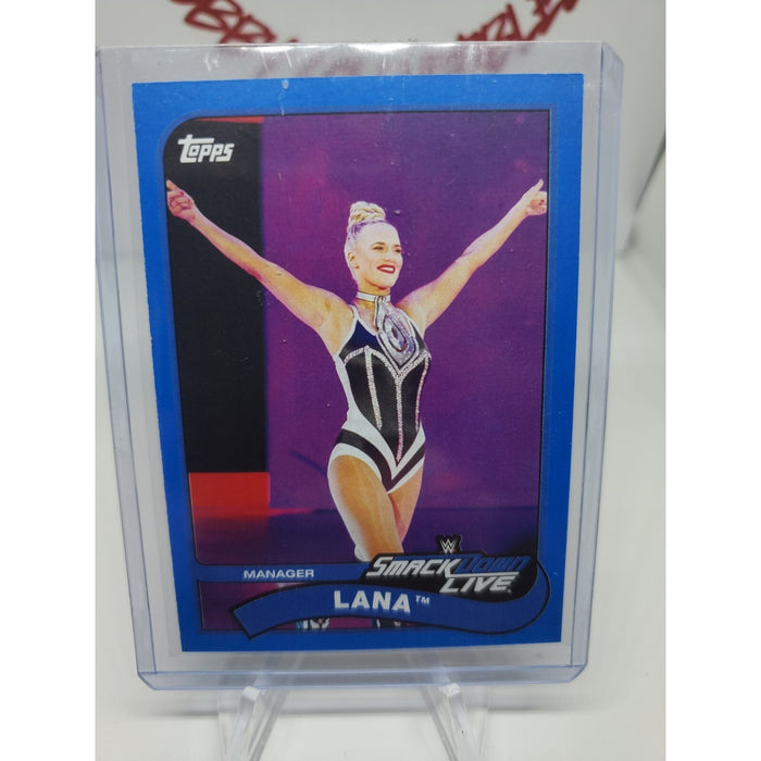 2018 Topps WWE Heritage BLUE Lana CJ Perry AEW WWE Smack Down Live #10 /99