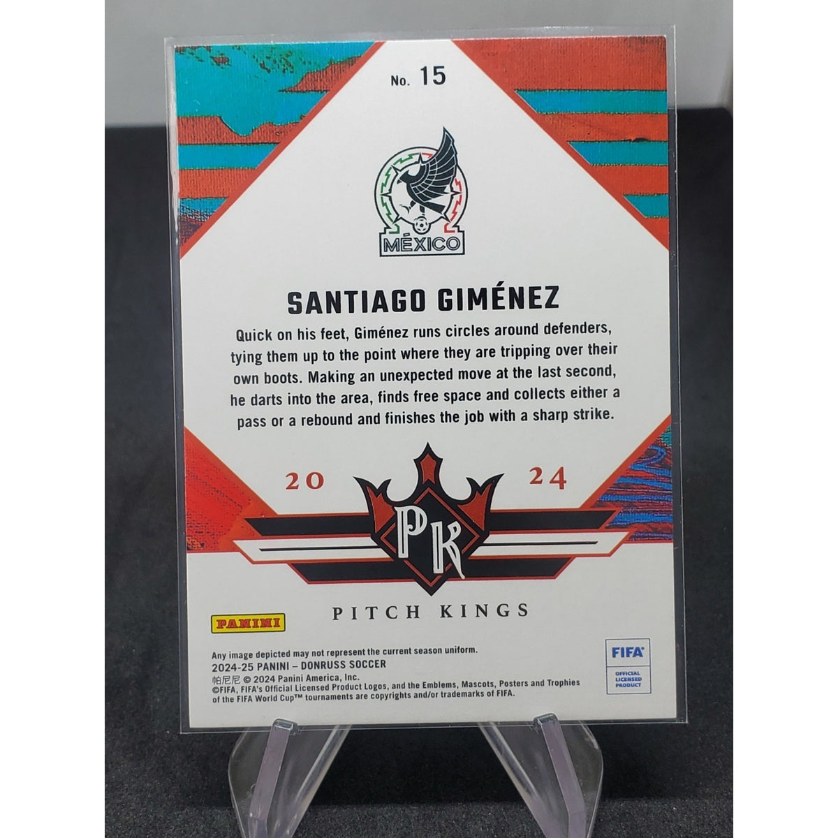 2024-25 Panini Donruss Fifa - Pitch Kings Santiago Gimenez #15 Red