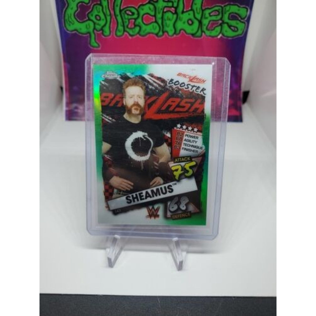 2021 Topps WWE Chrome Slam Attax Green Refractor Sheamus /50