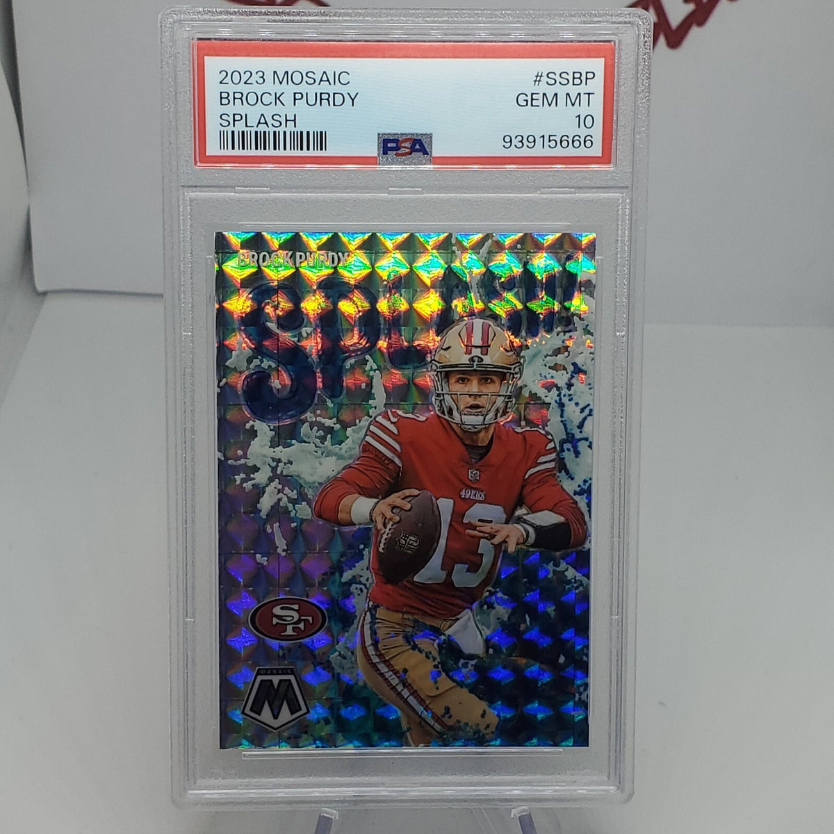 2023 Mosaic Brock Purdy Splash #SS-BP PSA 10 San Francisco 49ERS Low Pop MVP???