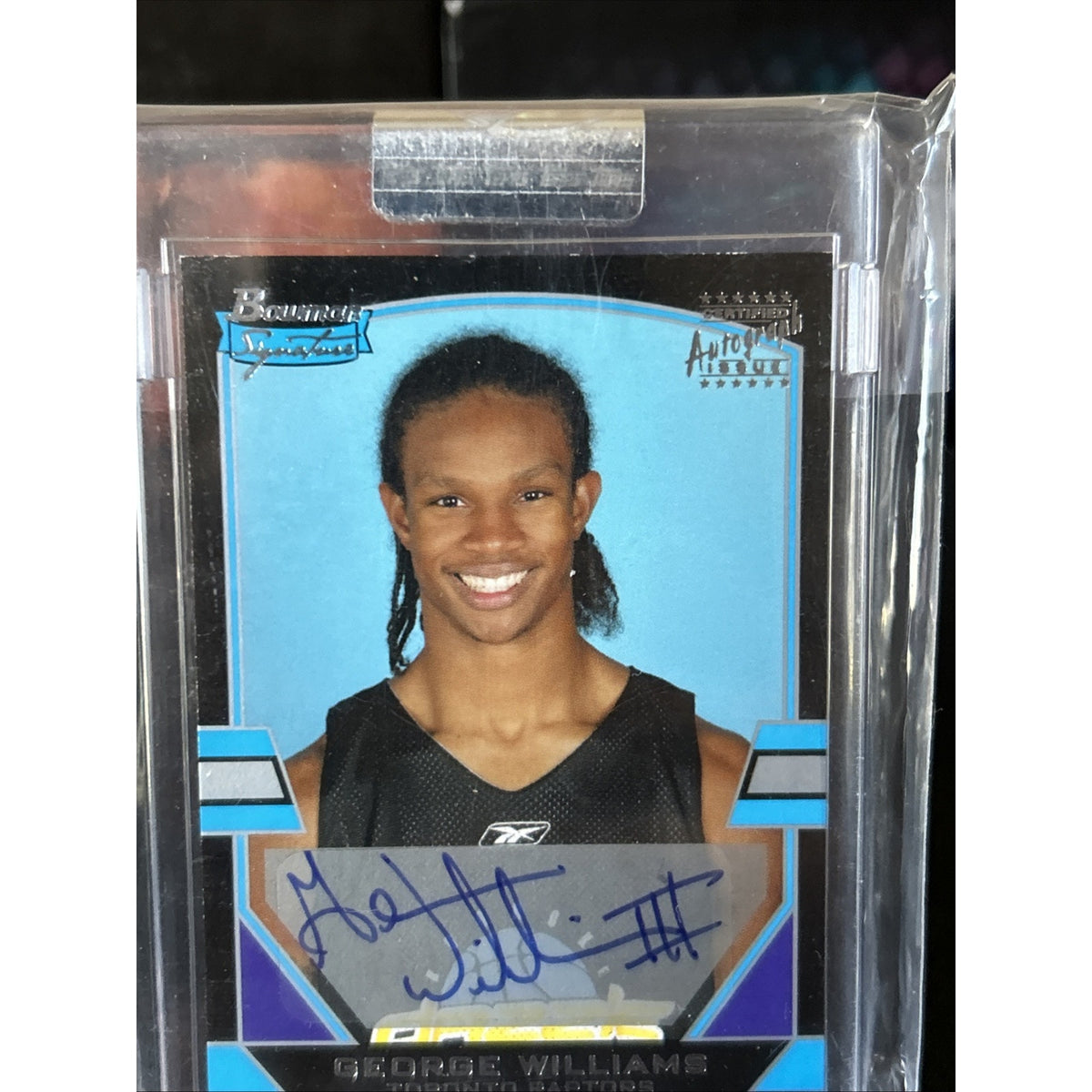F69430 2003-04 Bowman Signature Ed Silver #117 George Williams AUTO 250/1250