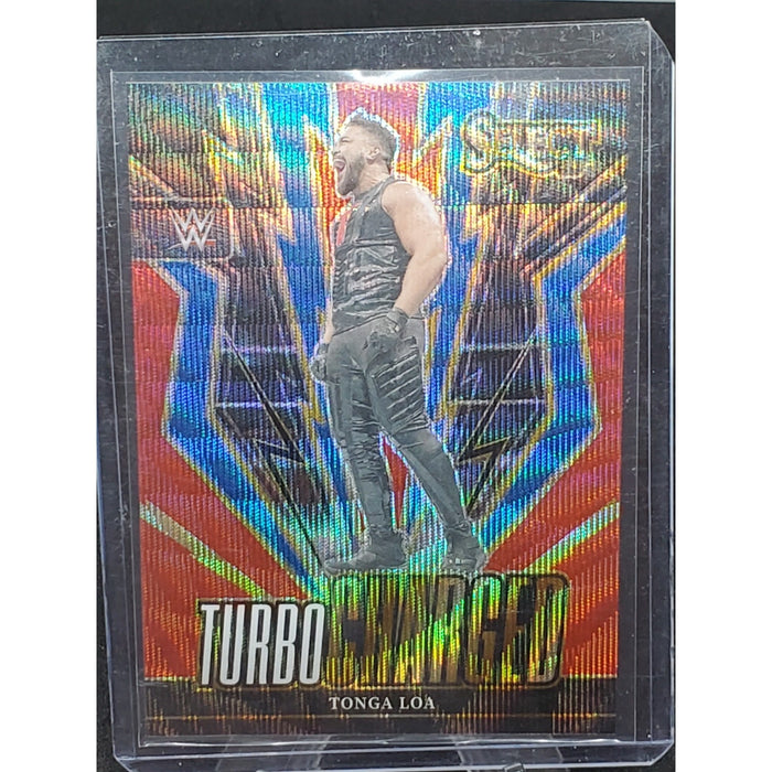 2024 Panini Select WWE - Turbocharged Tonga Loa #6 Red Wave Prizm /149 (RC)