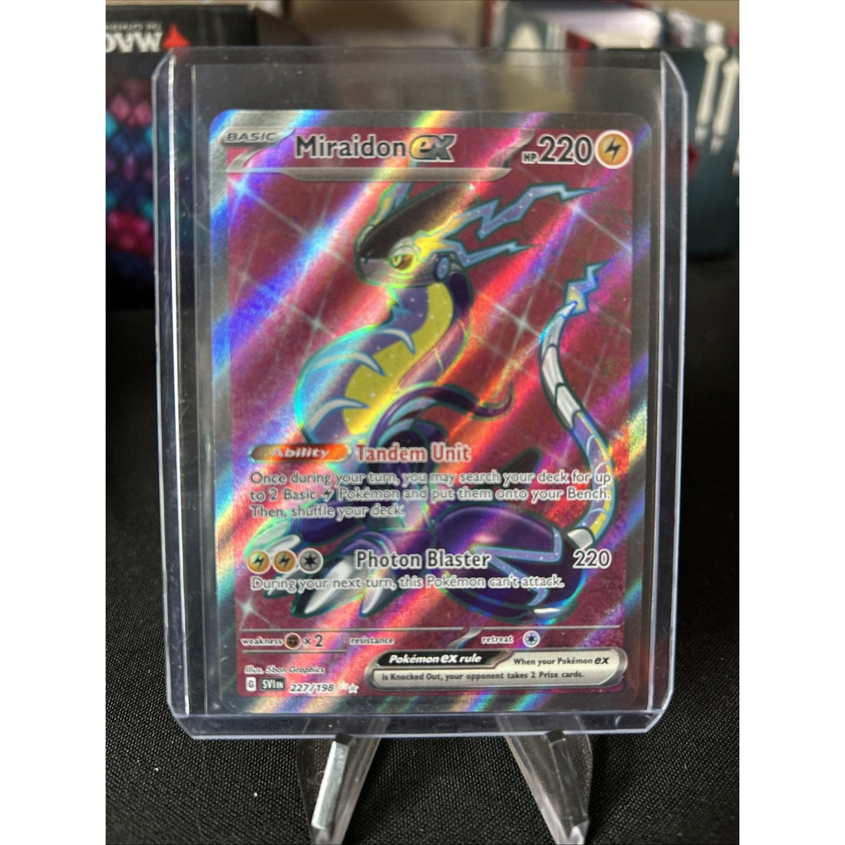 Miraidon ex 227/198 Sv01: Scarlet & Violet Base Set Holo / Pack Fresh New