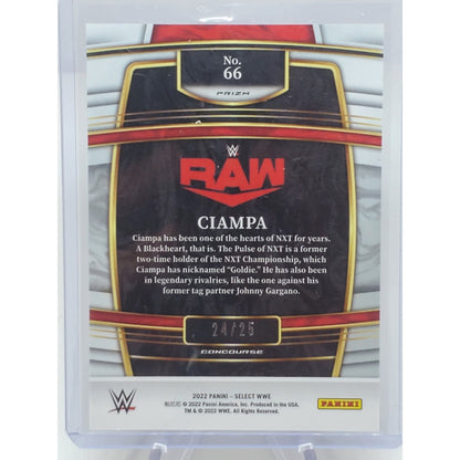 2022 Panini Select WWE Concourse Tie-Dye Prizm #'d /25 Ciampa No. 66