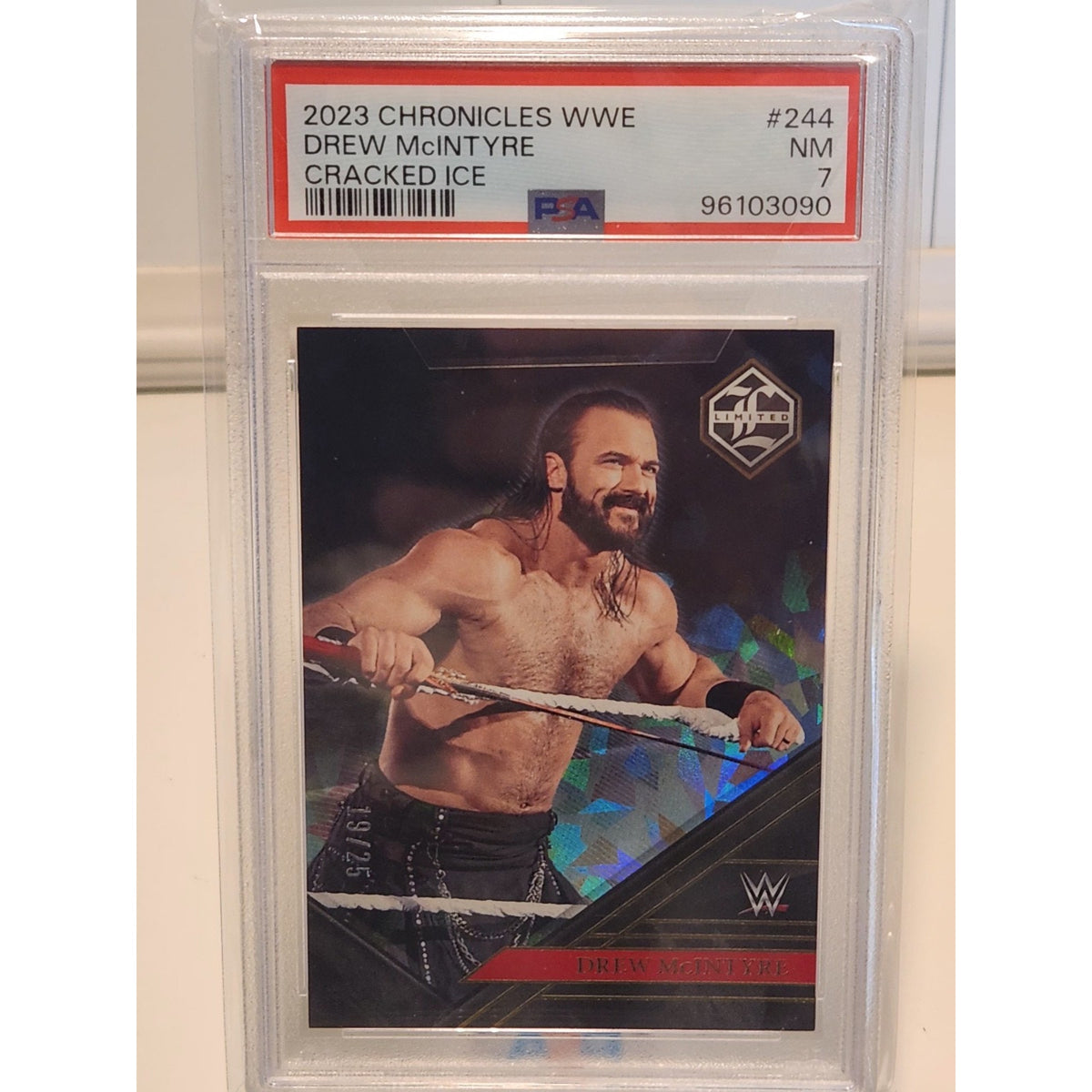 PSA 2023 Chronicles WWE Drew McIntyre Cracked Ice #/25 #244