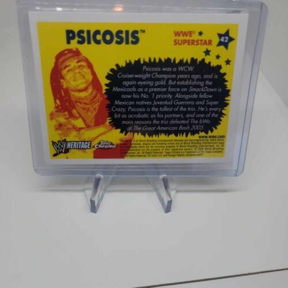 Topps Heritage Chrome 2006 WWE Wrestling Card #42 Psicosis