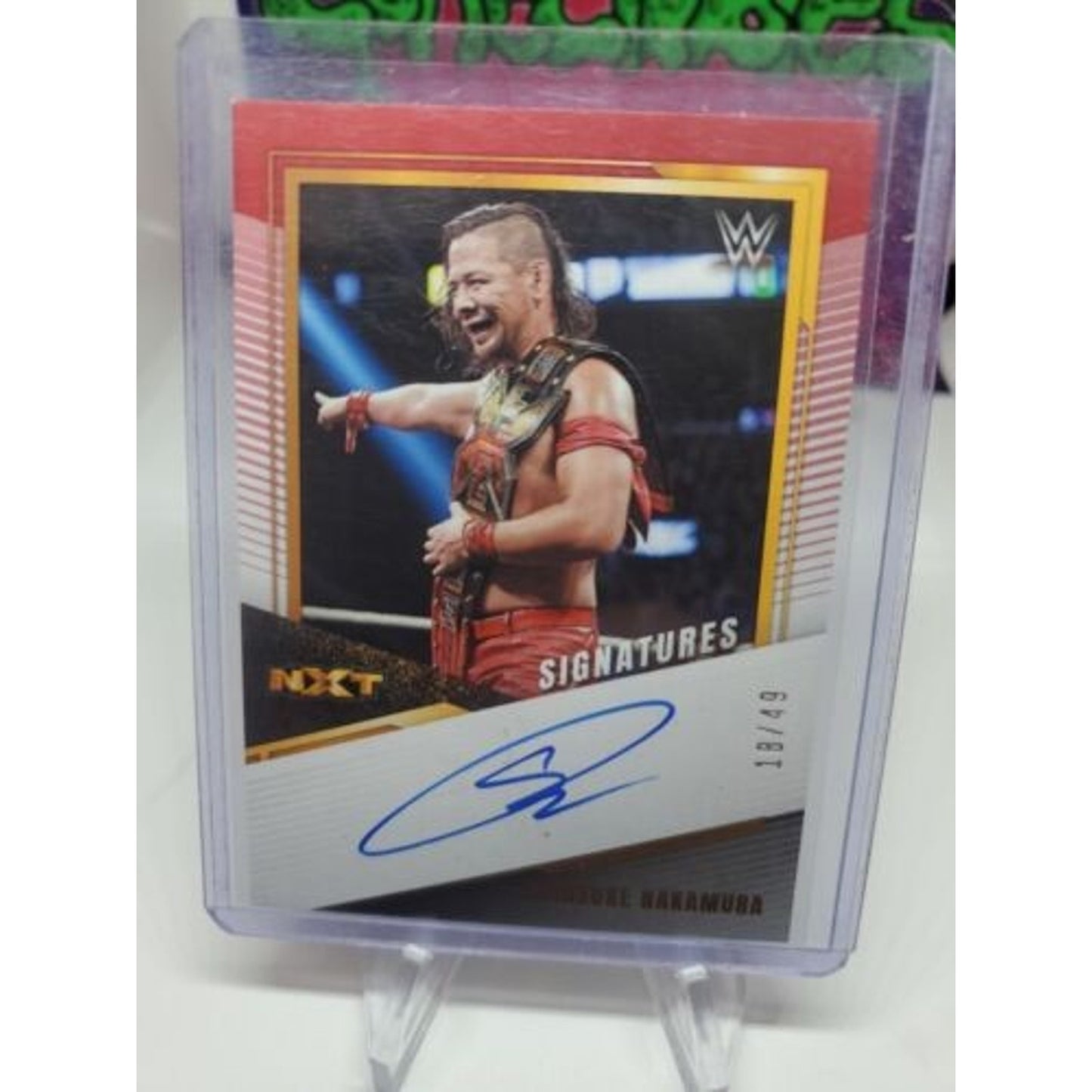 2022 WWE Panini NXT 2.0 Shinsuke Nakamura Red Auto Autograph #/49