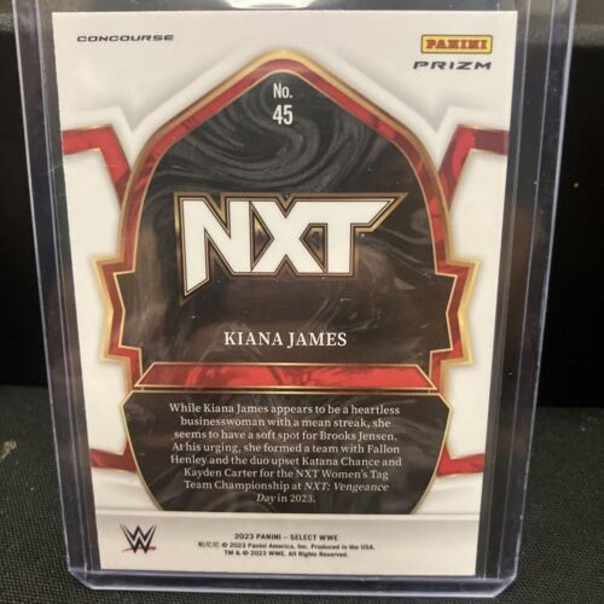 Rookie Concourse Level Silver Prizm KIANA JAMES 2023 Panini Select WWE #45 New