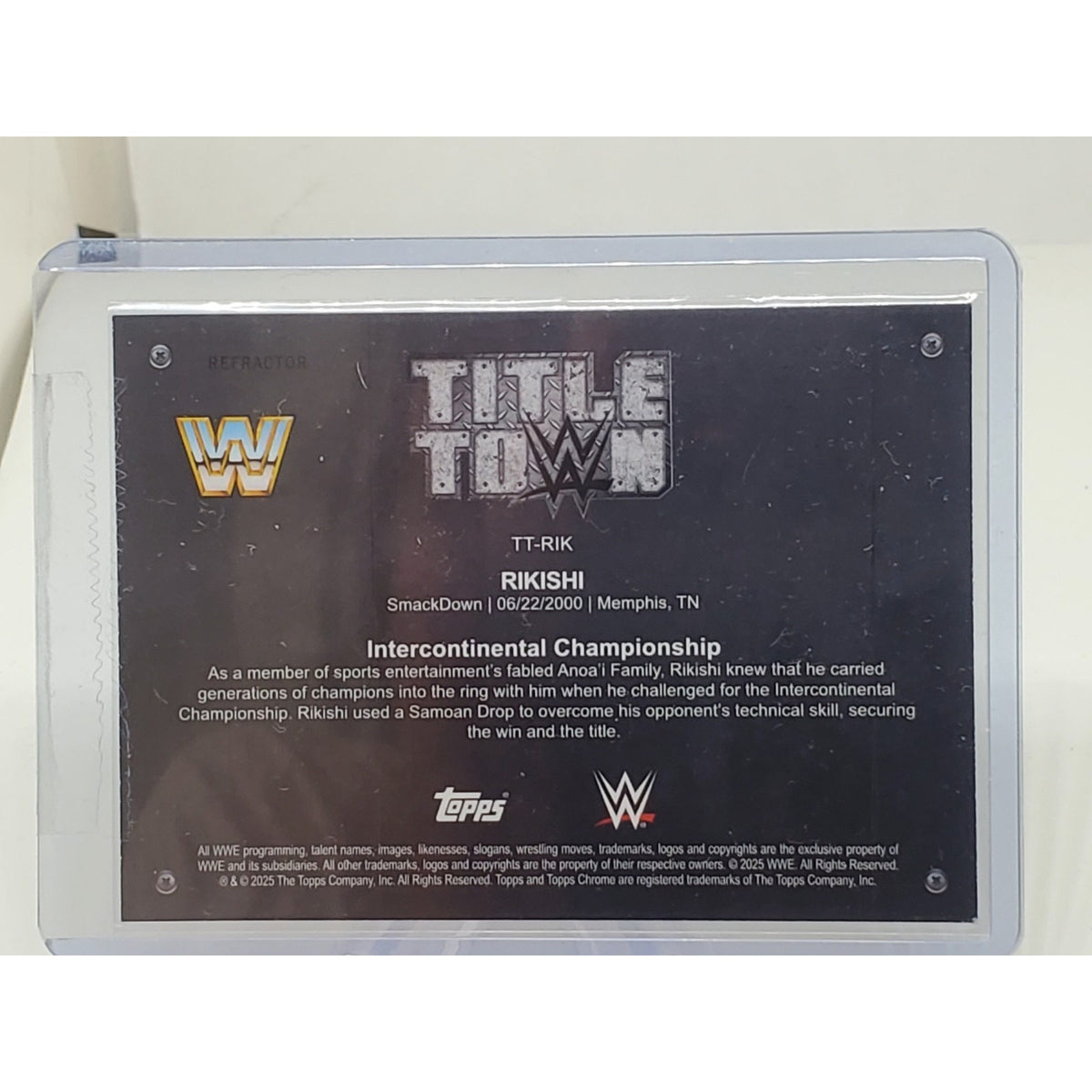 2025 Topps Chrome WWE - Title Town #TT-RIK Rikishi - Refractor Parallel
