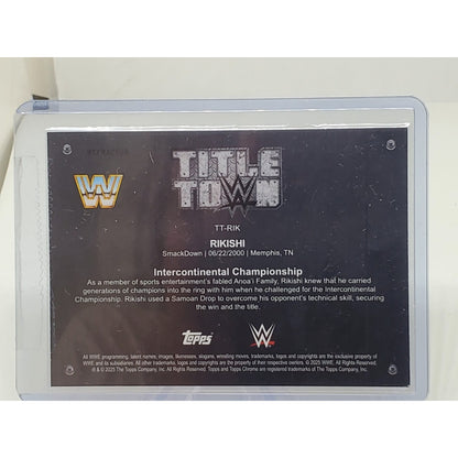 2025 Topps Chrome WWE - Title Town #TT-RIK Rikishi - Refractor Parallel