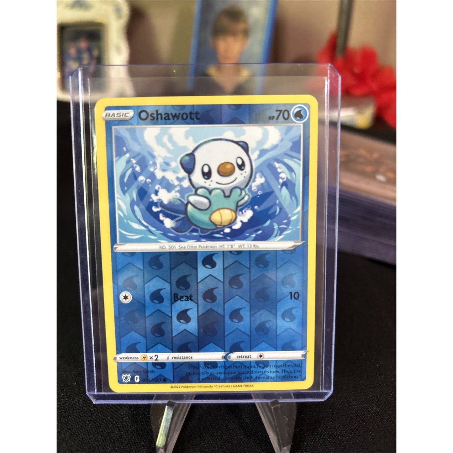 Pokemon TCG Astral Radiance Reverse Holo Oshawott 41/189 - Pack Fresh New