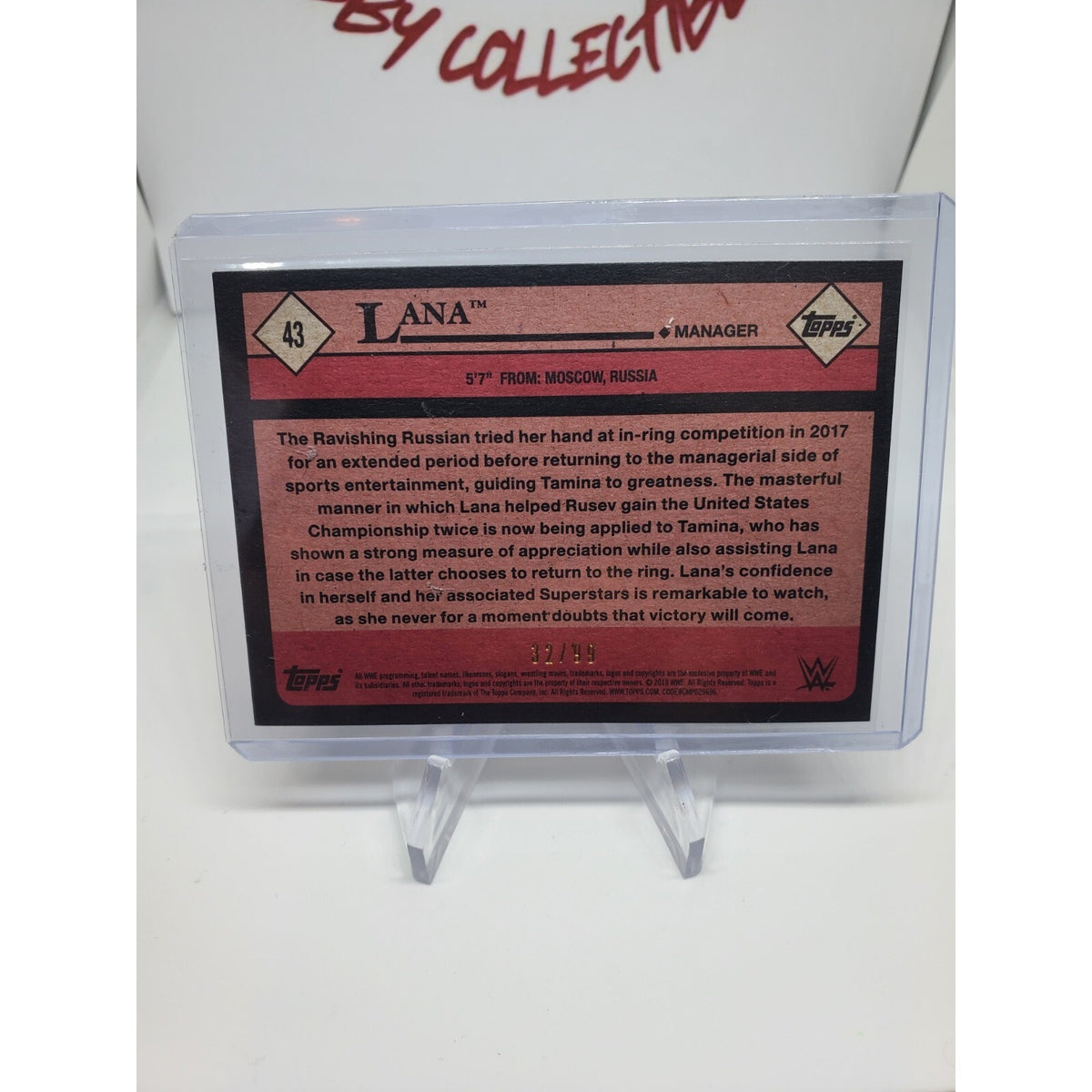 2018 Topps WWE Heritage BLUE Lana CJ Perry AEW WWE Smack Down Live #10 /99