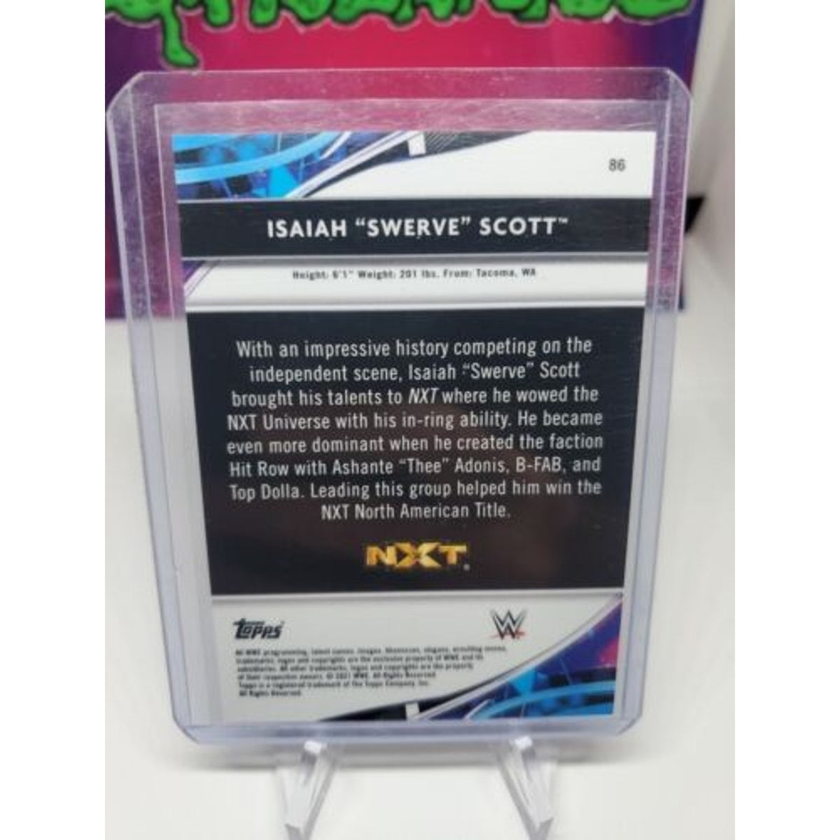 2022 Topps Finest WWE Isaiah "Swerve" Scott BLUE Prizm SP #/150 AEW
