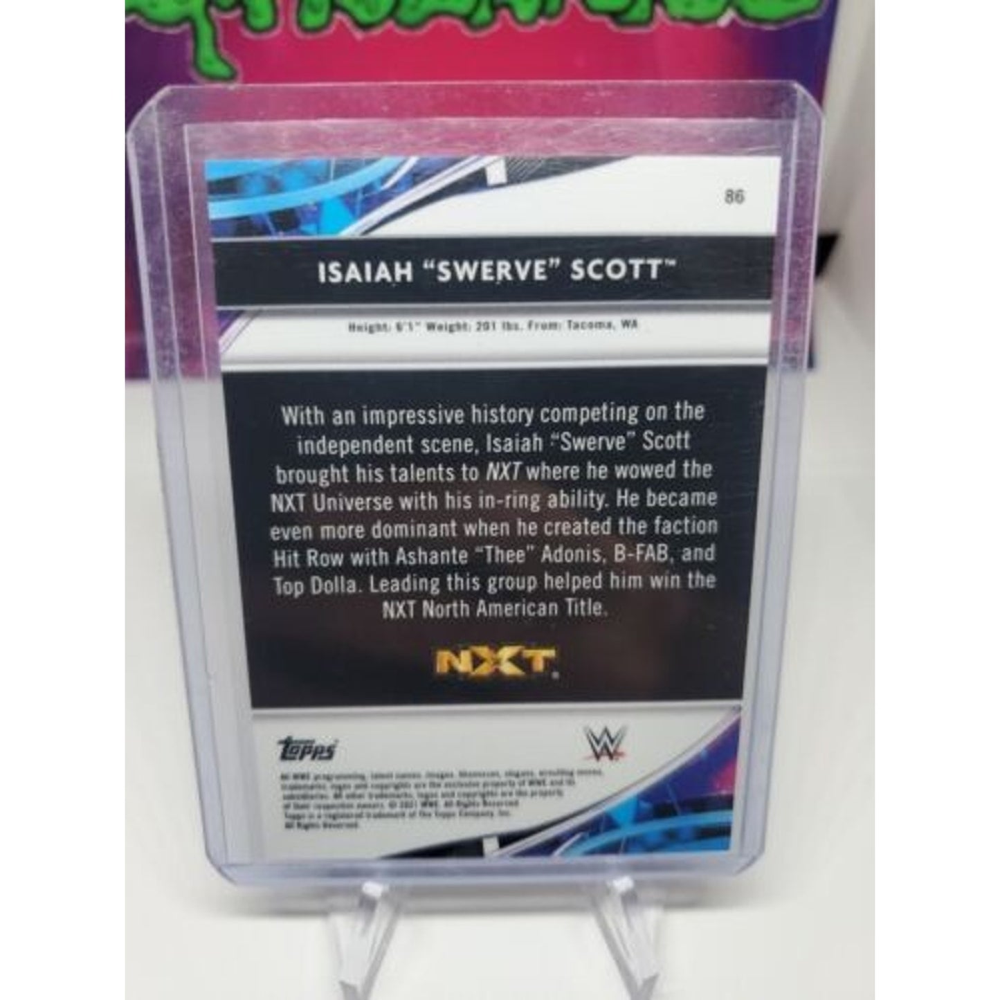 2022 Topps Finest WWE Isaiah "Swerve" Scott BLUE Prizm SP #/150 AEW