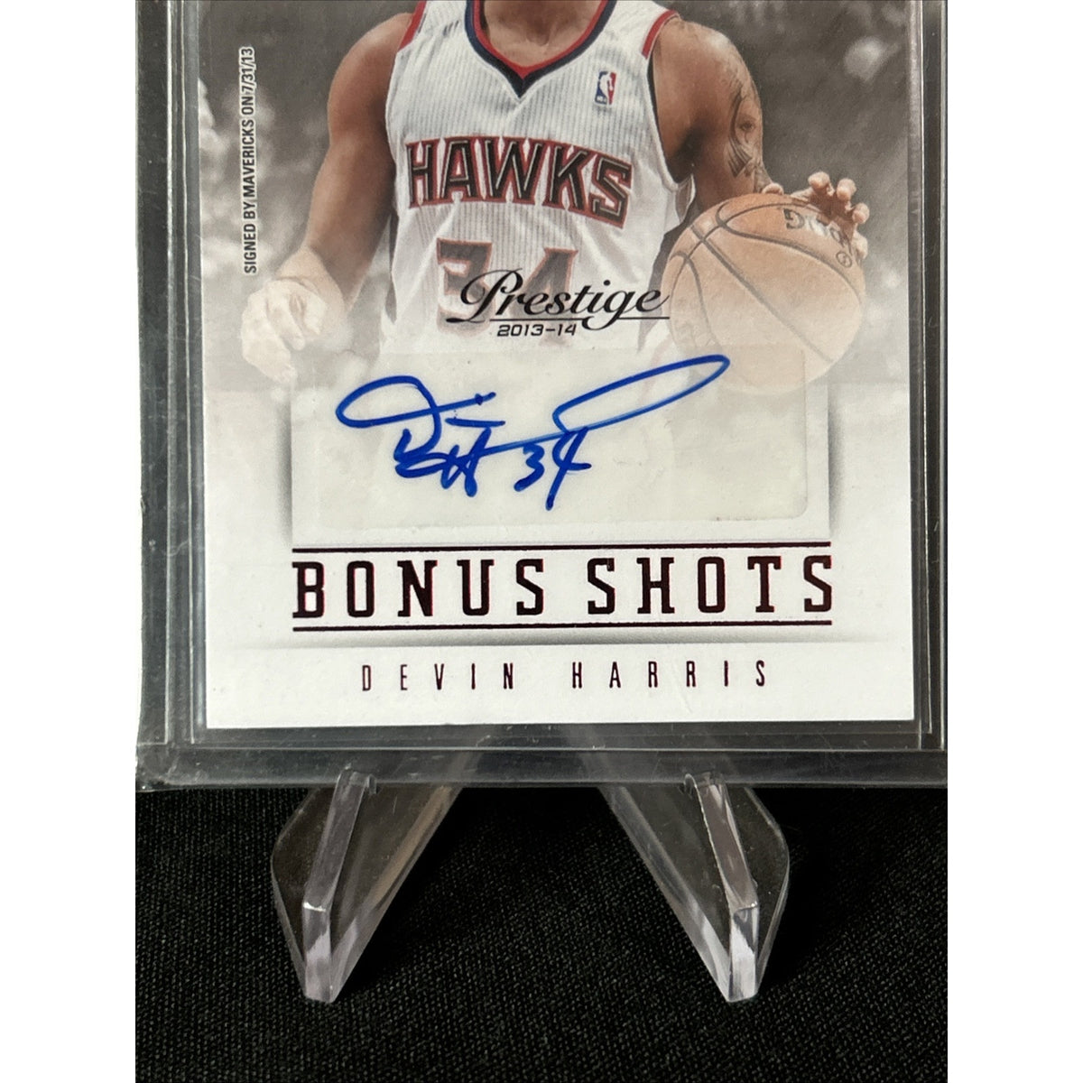 2013-14 Panini Prestige Bonus Shots Auto Red 01/25 Devin Harris #75 Auto