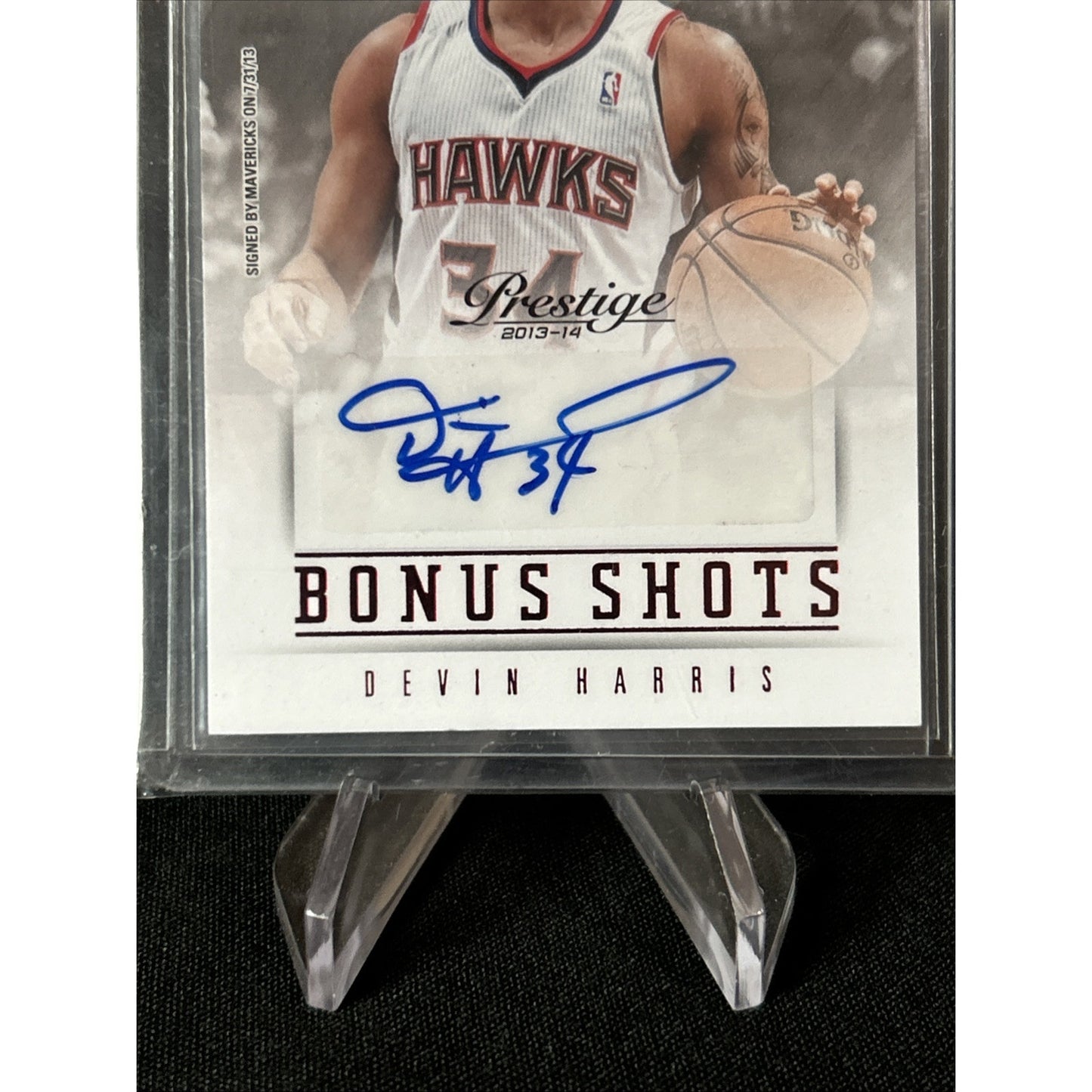 2013-14 Panini Prestige Bonus Shots Auto Red 01/25 Devin Harris #75 Auto