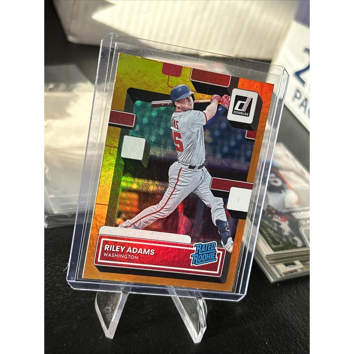 2022 Donruss Riley Adams Rated Rookie Orange Holo Parallel - Pack Fresh New