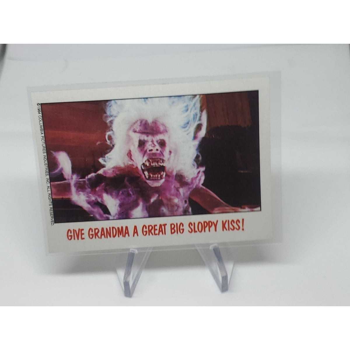 1988 Topps Fright Flicks #39 Give Grandma a Great Big Sloppy Kiss! Ghostbusters