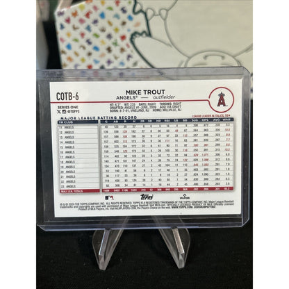 2024 Topps Series #1 COTB-6 Mike Trout Companion Super Box Exclusive LA Angels