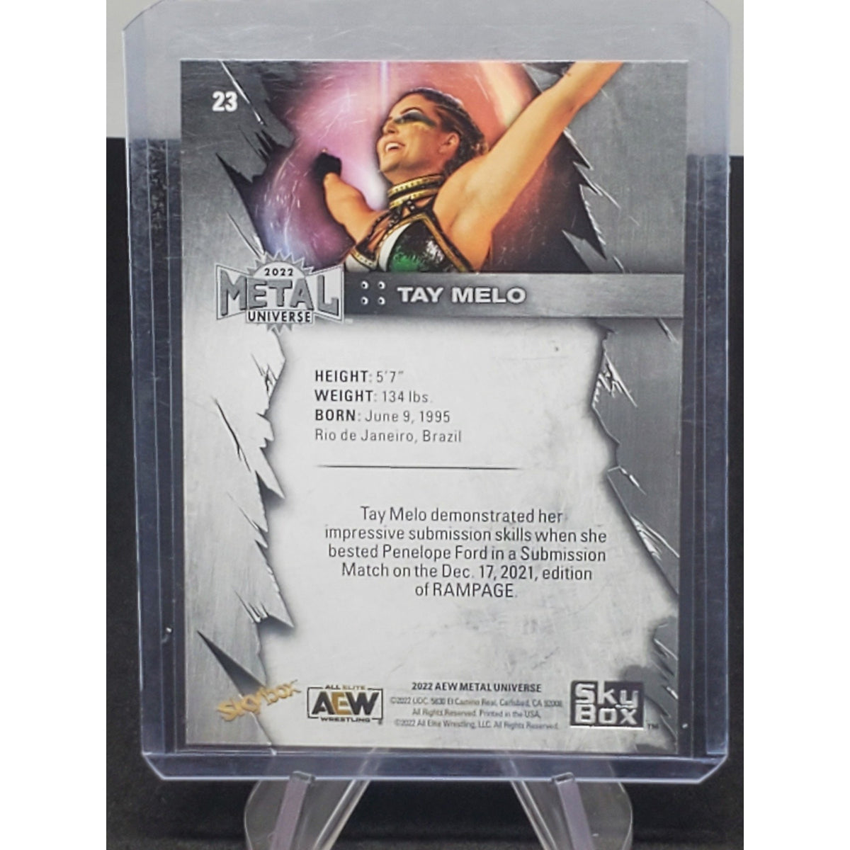 TAY MELO 2022 Upper Deck AEW SkyBox Metal Universe #23