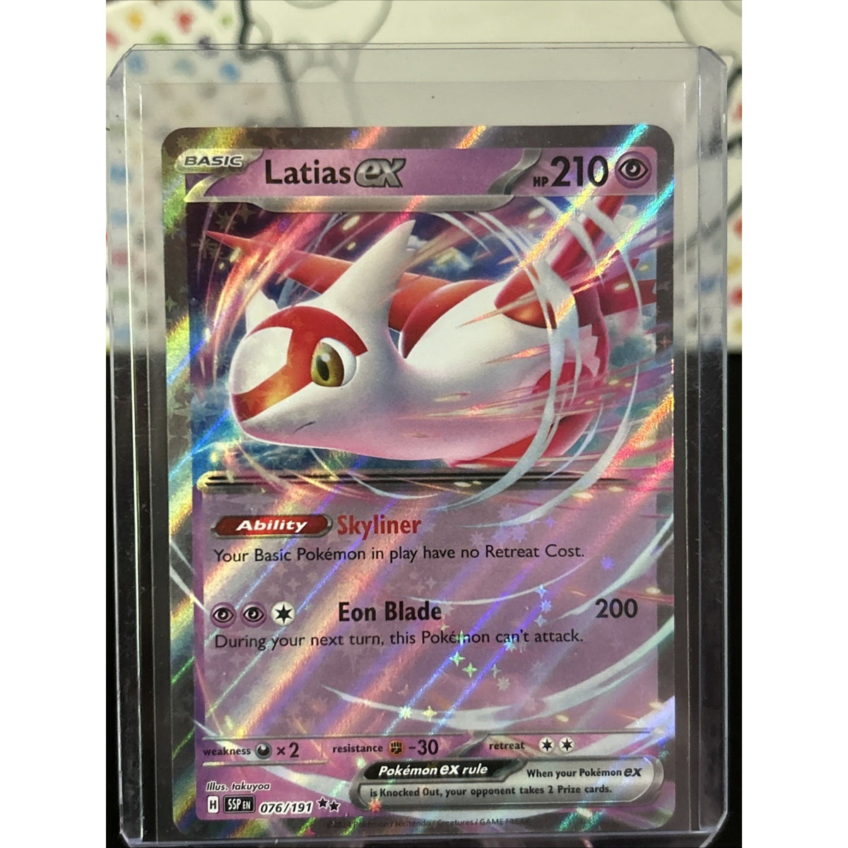 Latias ex 076/191 Sv08: Surging Sparks Holo - Top Loaded - Pack Fresh New