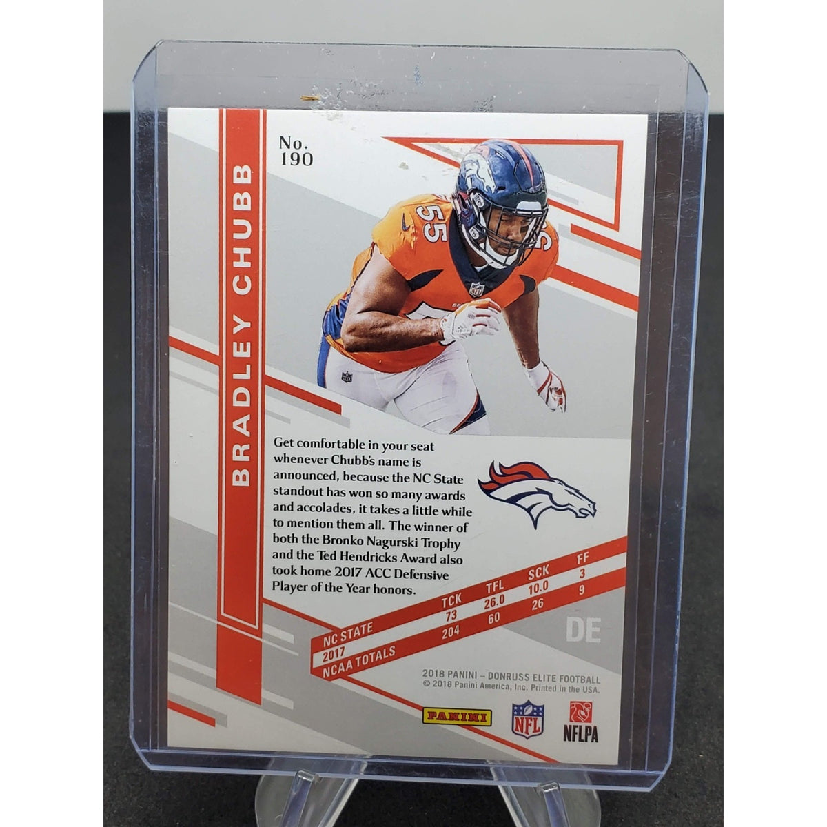 2018 Donruss Elite - Rookies Bradley Chubb #190 Aspirations /91 (RC)