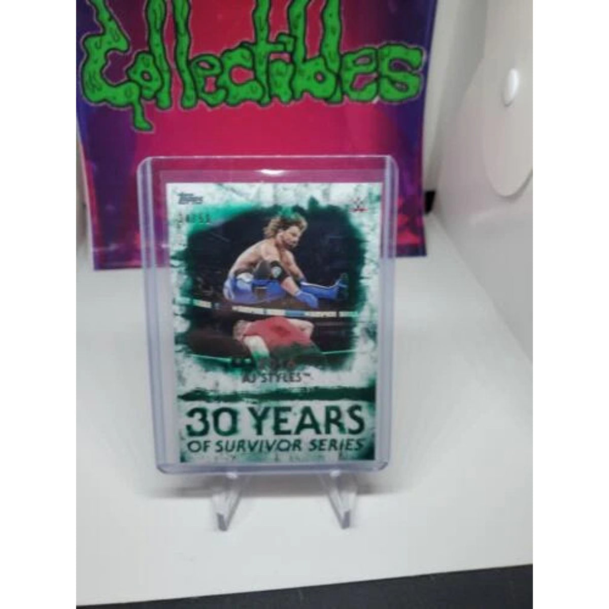 WWE AJ Styles SS-24 2018 Topps Undisputed Green Parallel Card SN #/50