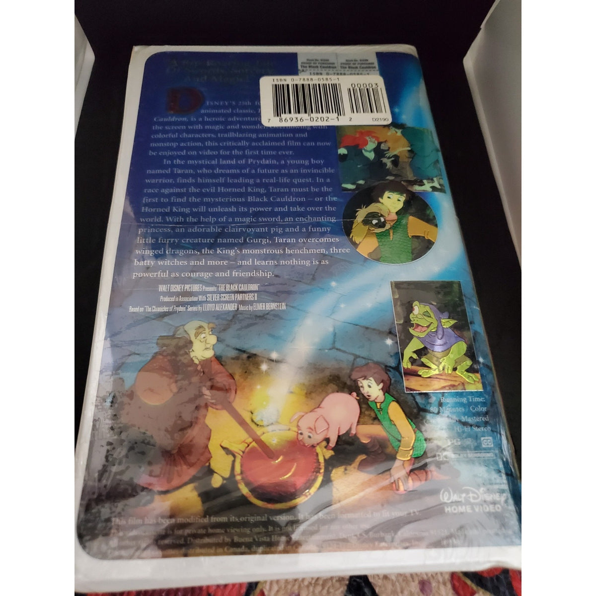 New Disney The Black Cauldron VHS1998 Sealed Clamshell Cartoon VHS