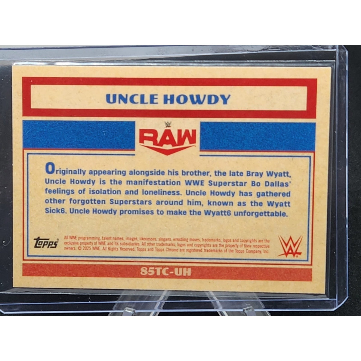 Uncle Howdy 2025 Topps Chrome WWE 1985 Topps Current Insert #85TC-UH
