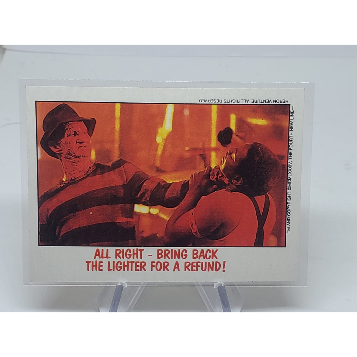 1988 Topps Fright Flicks #66 Freddy Krueger - All Right Bring back...MINT Horror