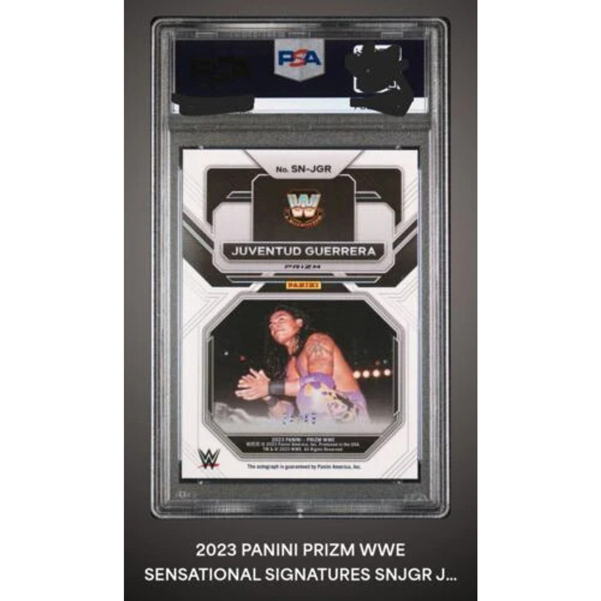 2023 Panini Prizm WWE Sensational Signatures Blue Juventud Guerrera /49 PSA 9