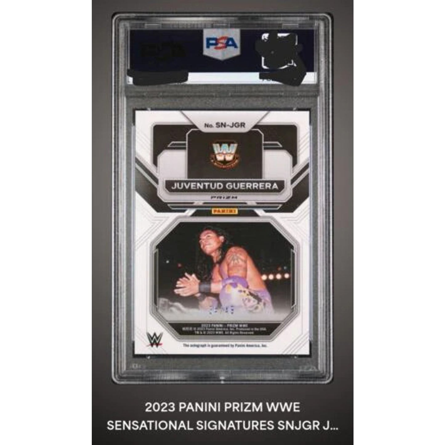 2023 Panini Prizm WWE Sensational Signatures Blue Juventud Guerrera /49 PSA 9