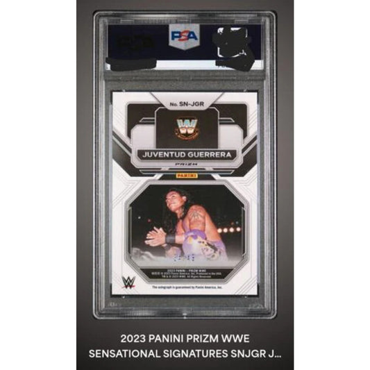 2023 Panini Prizm WWE Sensational Signatures Blue Juventud Guerrera /49 PSA 9