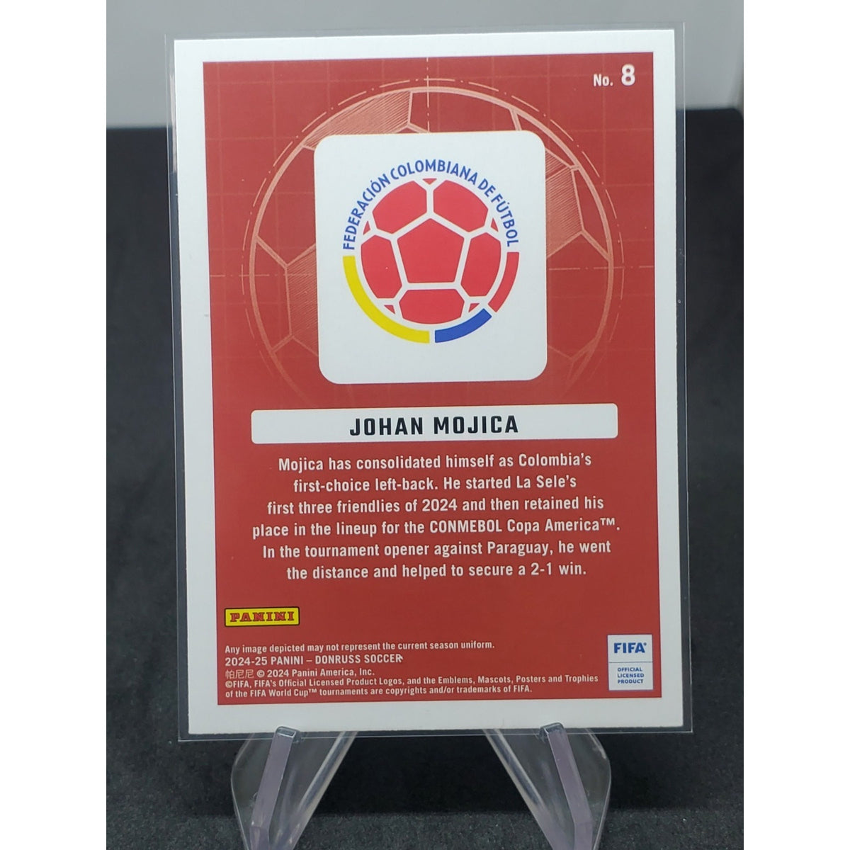 2024-25 Panini Donruss Fifa - Craftsmen Johan Mojica #8 Red