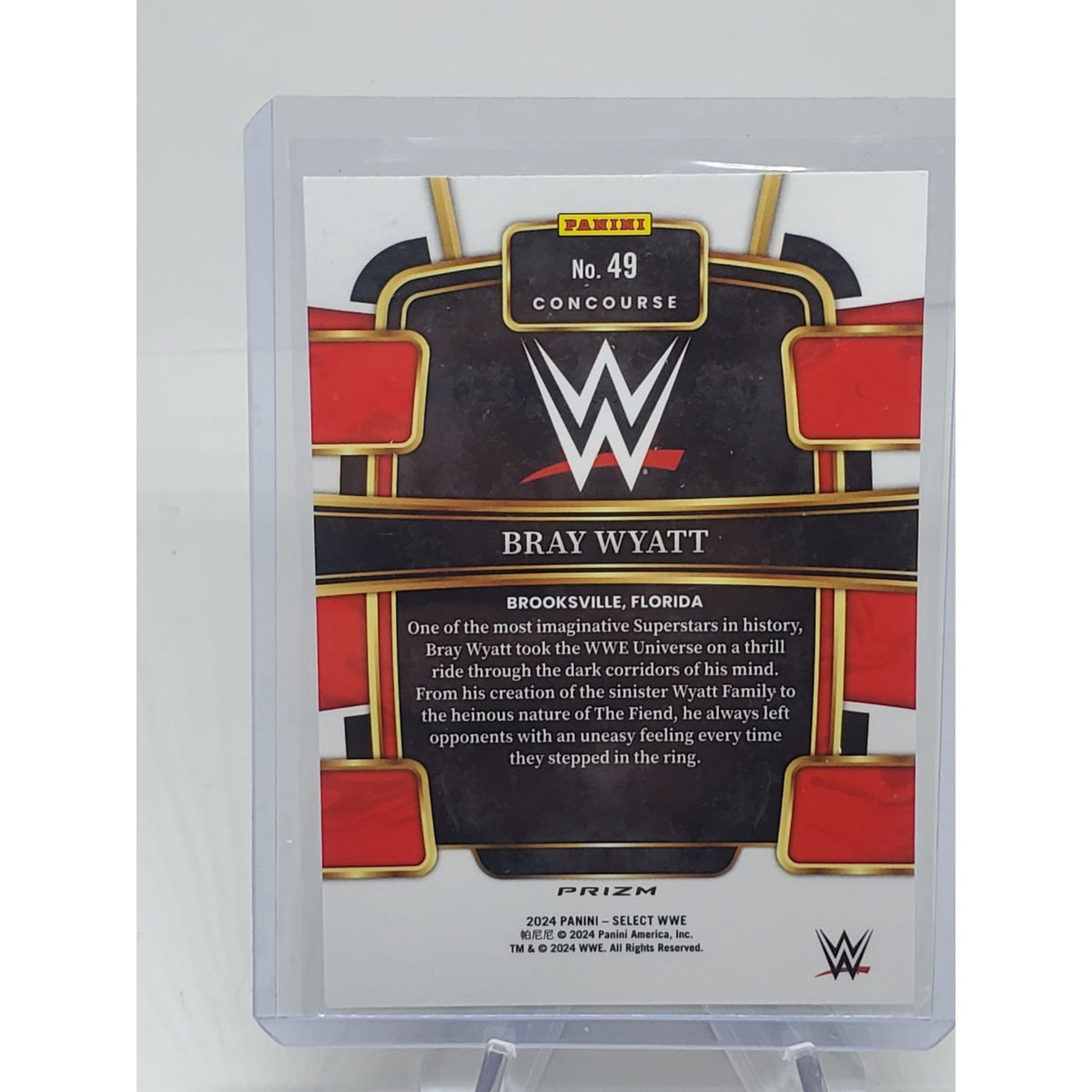 2024 WWE Panini Select Bray Wyatt Concourse Level Silver Prizm #49