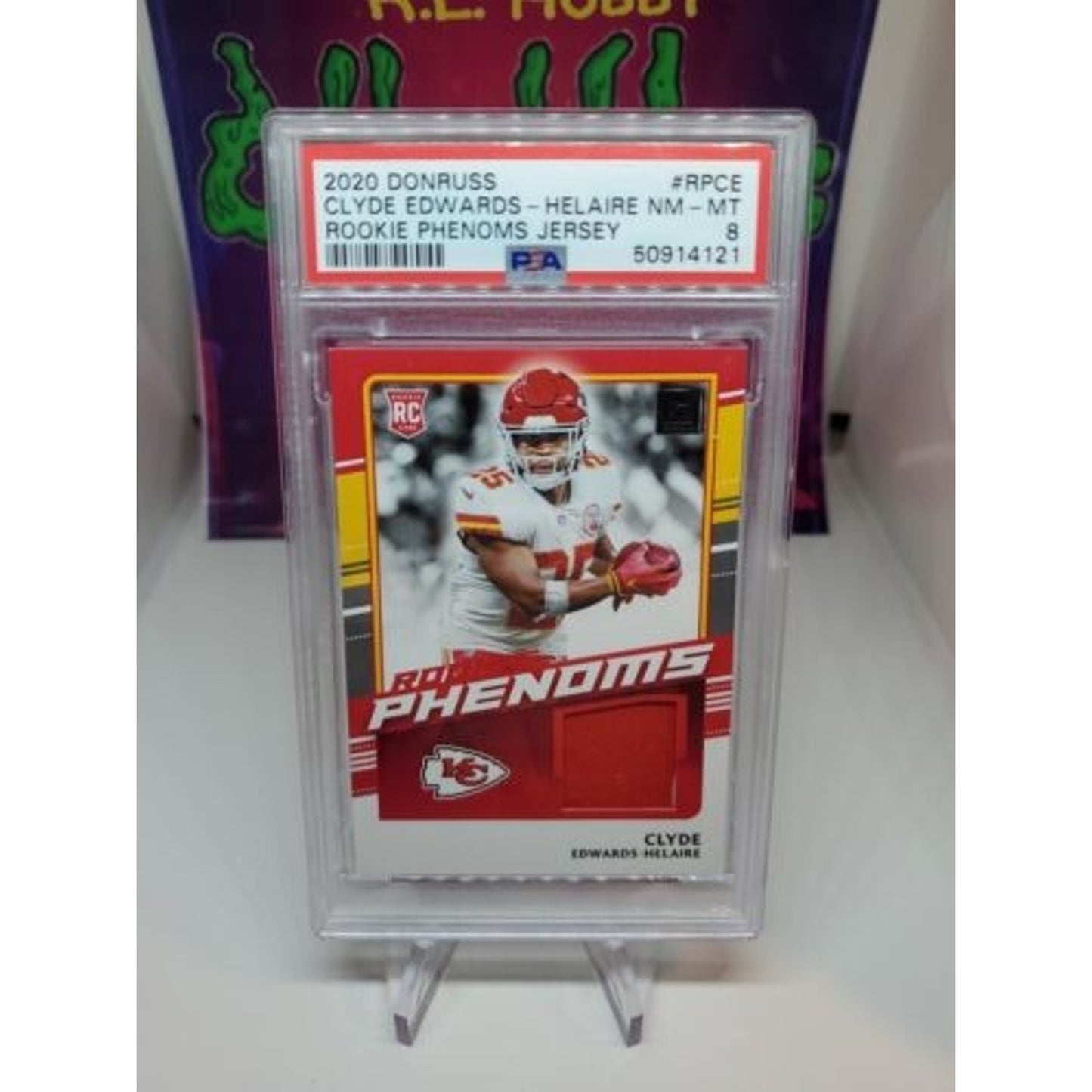 2020 Panini Donruss - Rookie Phenoms Jerseys #RPCE Clyde Edwards-Helaire PSA 10