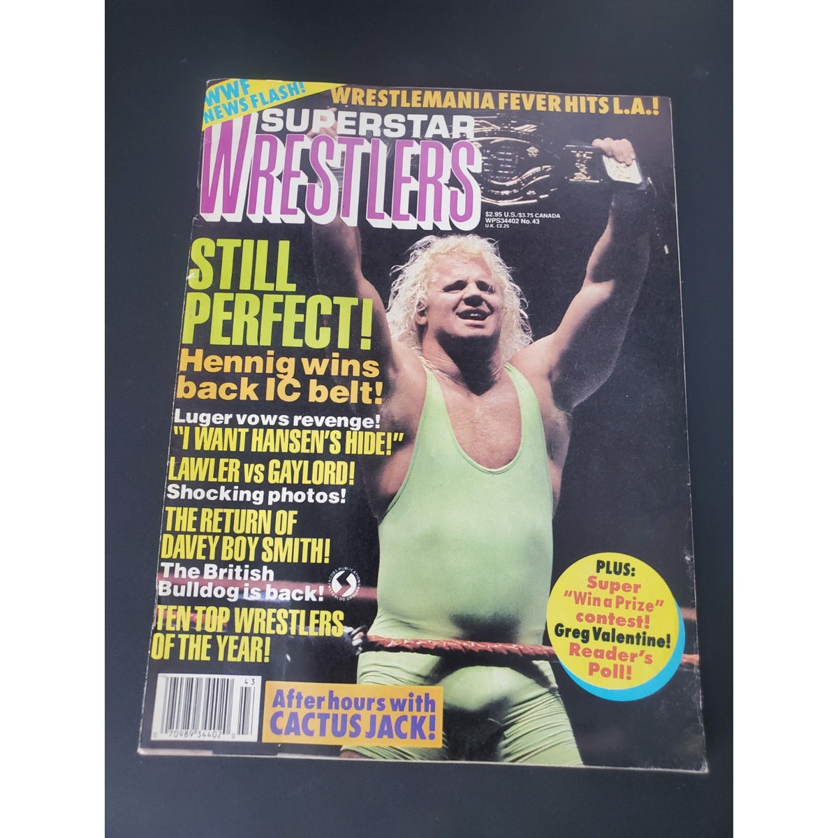 Superstar Wrestlers Magazine / No. 43 / April 1991 / Curt Hennig / Cactus Jack