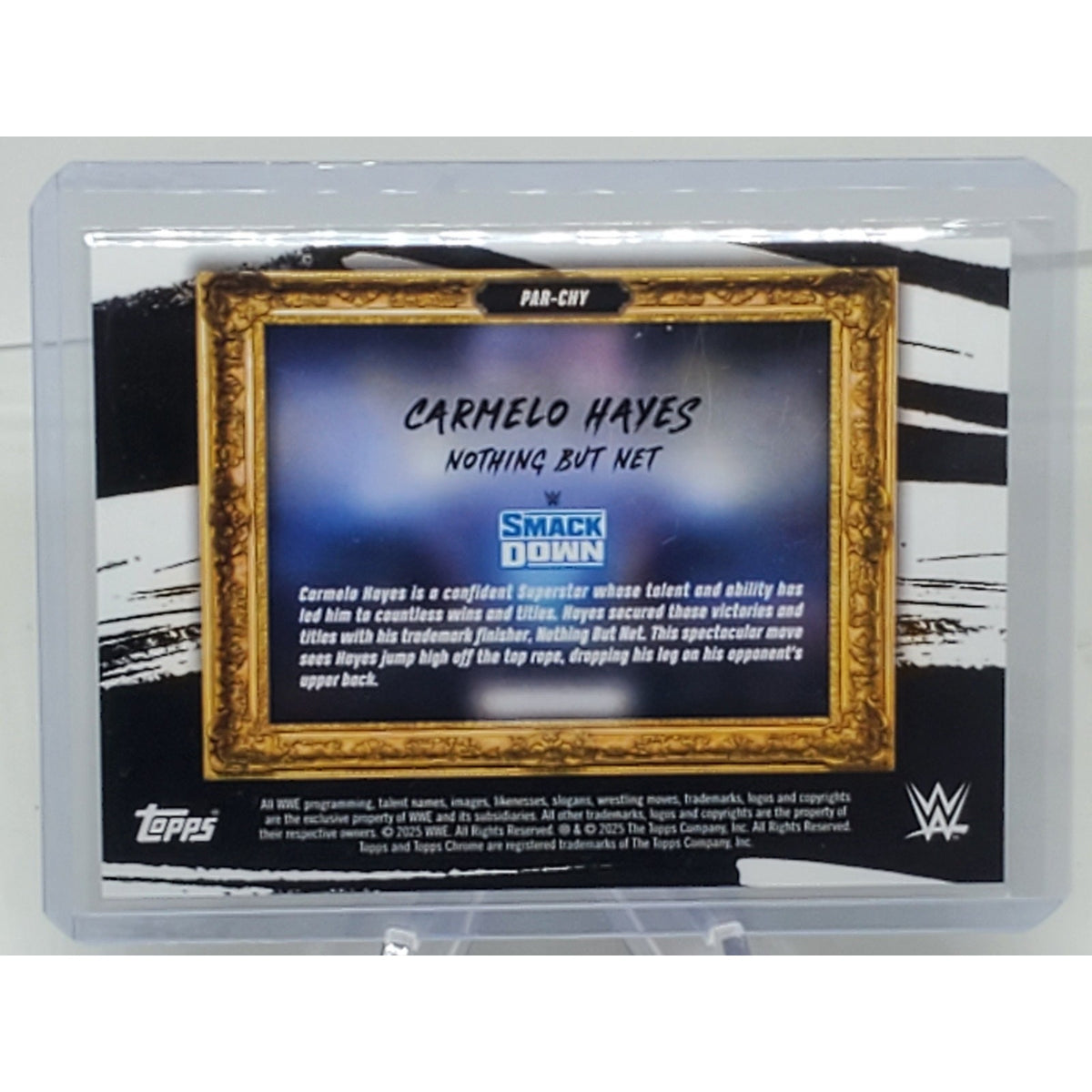 2025 Topps Chrome WWE - Paradigm Carmelo Hayes #PAR-CHY Blue Refractor /150