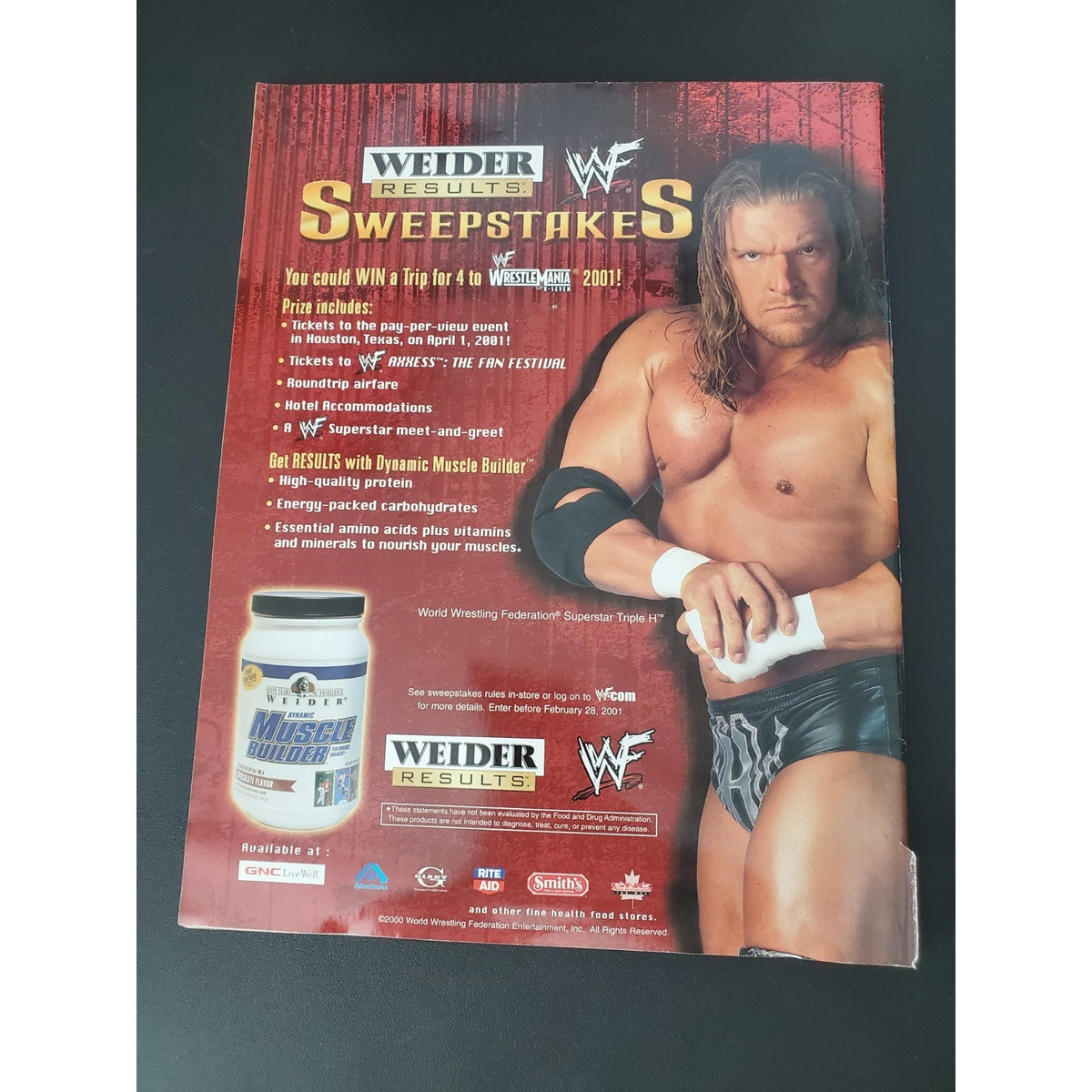 VINTAGE WWE RAW MAGAZINE/ JAN 2001/ MIC FOLEY