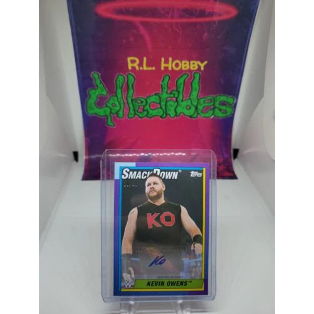 2021 Topps Heritage WWE Kevin Owens Purple Parallel Auto #/50 SP